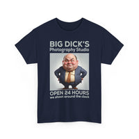 Big Dick's Photography Studio T-Shirt — Funny Novelty Graphic Tee (Open 24 Hours)