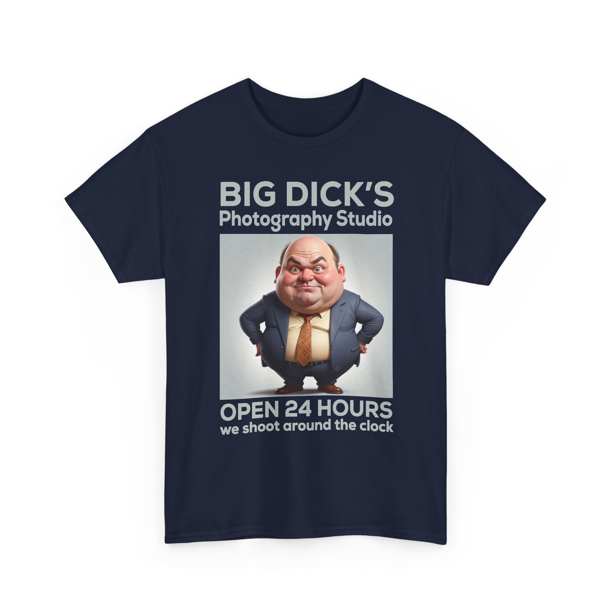 Big Dick's Photography Studio T-Shirt — Funny Novelty Graphic Tee (Open 24 Hours)