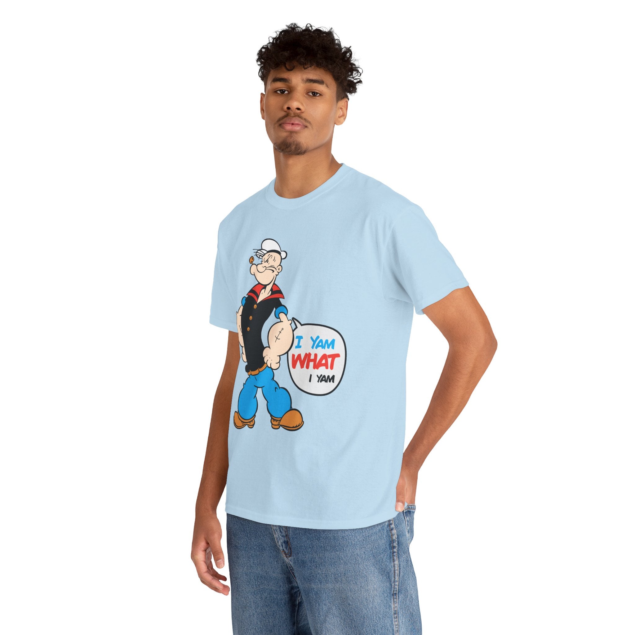 Popeye "I Yam What I Yam" Funny Cartoon Graphic T-Shirt