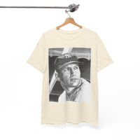 Vintage Baseball Portrait T-Shirt – Classic Retro Player Tee