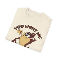 T-Shirt — Vintage Taz 'You Want Me To Do What?' Cartoon Graphic Tee