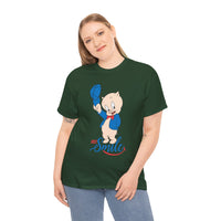 Retro Cartoon Pig 'Just Smile' T-Shirt