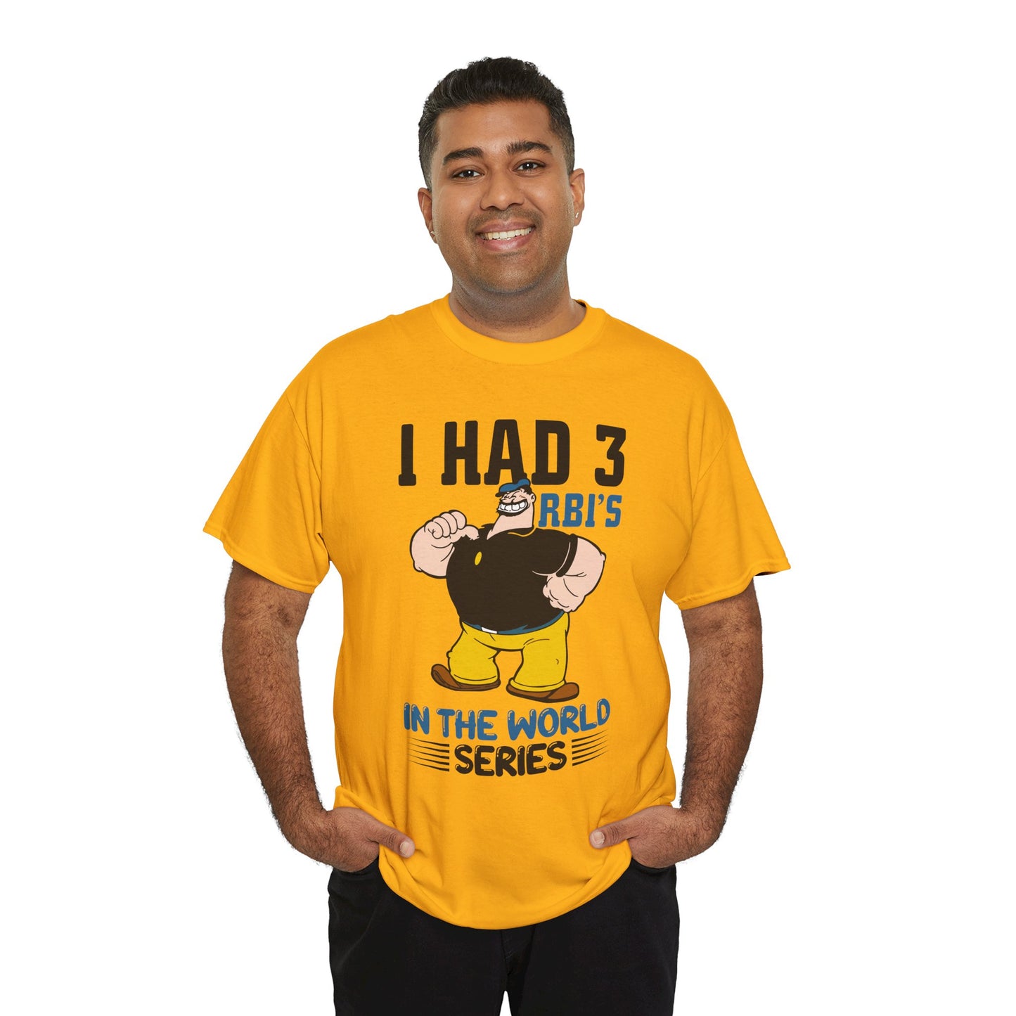 I Had 3 RBIs In the World Series Shirt - Funny Baseball Fan Graphic Tee