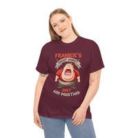 Frankie's Kraut Wurst Funny Graphic Tee — "Just Add Mustard" Novelty T-Shirt
