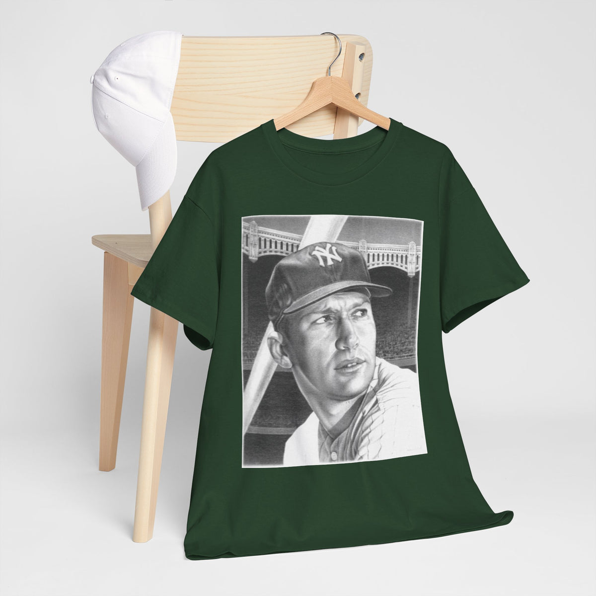 Vintage Baseball Portrait T-Shirt – Classic Retro Player Tee
