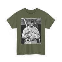 Vintage Chicago Baseball Photo T-Shirt — Retro Black & White Player Legend Tee