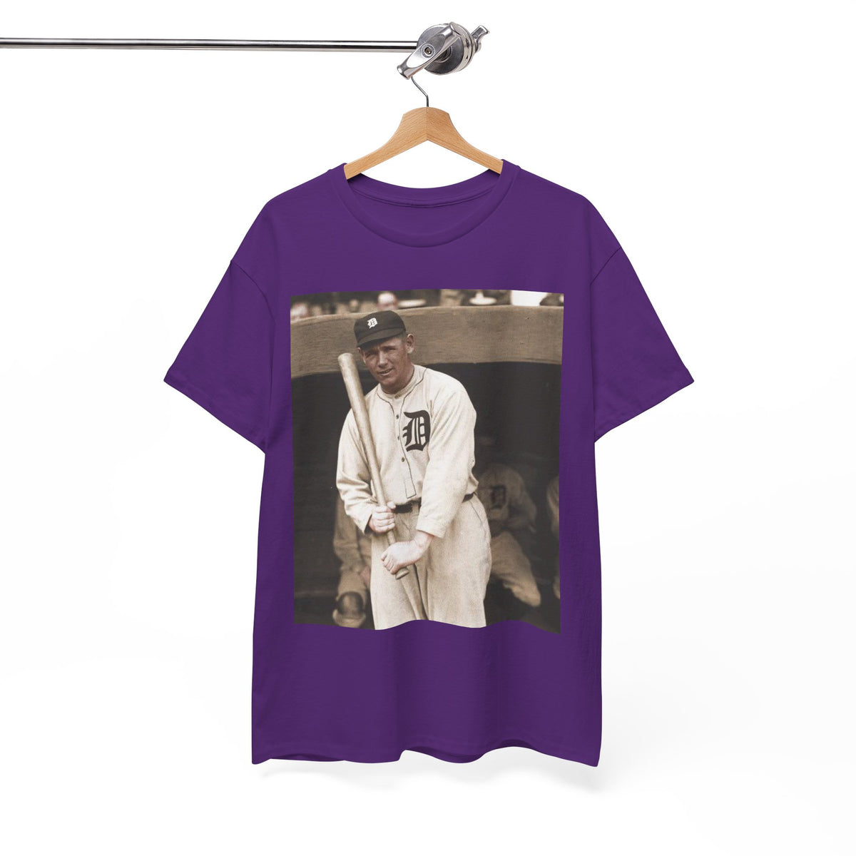 Vintage Detroit Baseball Photo T-Shirt — Retro Sports Legend Graphic Tee