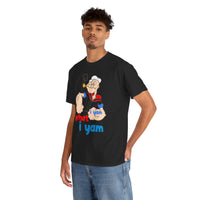 Popeye "I Yam What I Yam" Graphic Tee — Retro Cartoon Sailor Humor T-Shirt