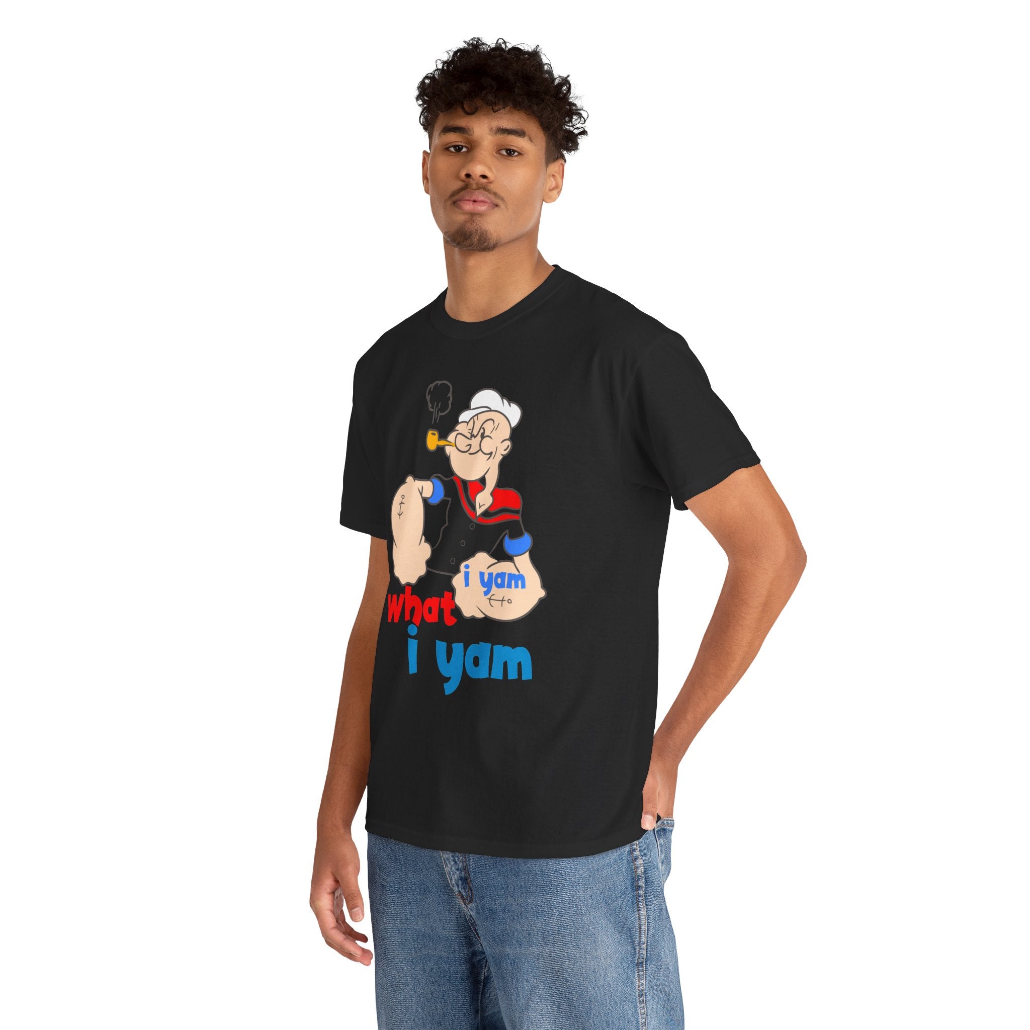 Popeye "I Yam What I Yam" Graphic Tee — Retro Cartoon Sailor Humor T-Shirt