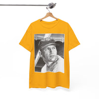 Vintage Baseball Portrait T-Shirt – Classic Retro Player Tee