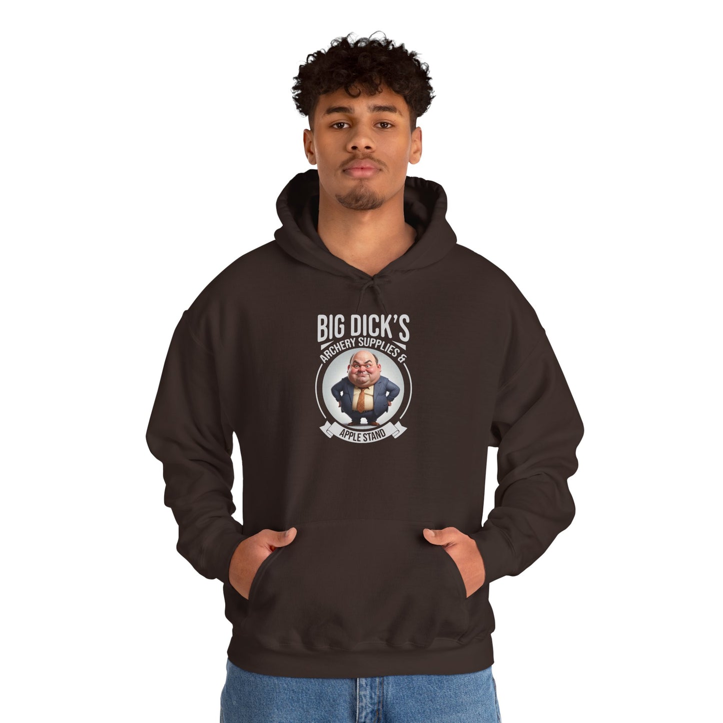 Big Dick's Archery Supplies & Apple Stand Novelty Graphic Hoodie