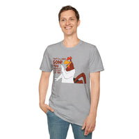 Chicken Cartoon T-Shirt — "That’s a Joke Son! You Missed It! Flew Right By Ya!"