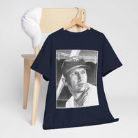 Vintage Baseball Portrait T-Shirt – Classic Retro Player Tee