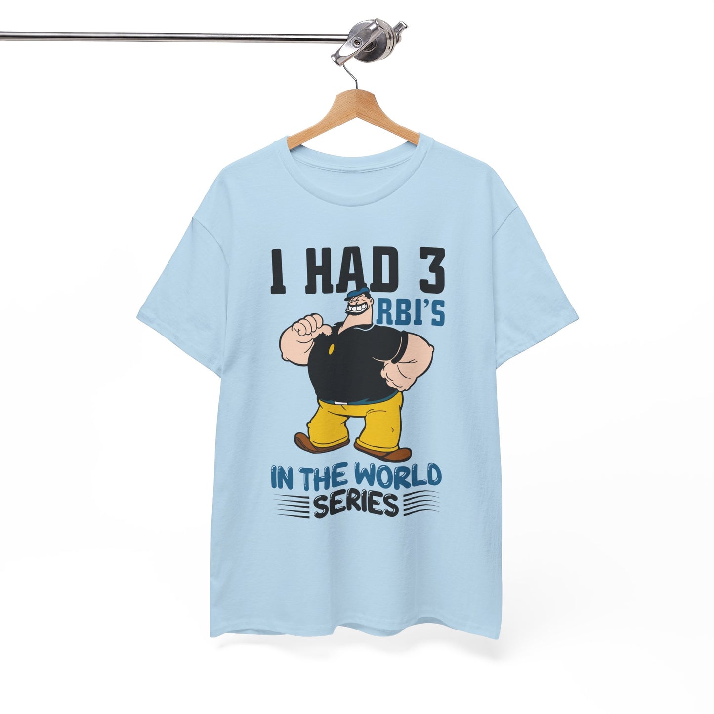 I Had 3 RBIs In the World Series Shirt - Funny Baseball Fan Graphic Tee