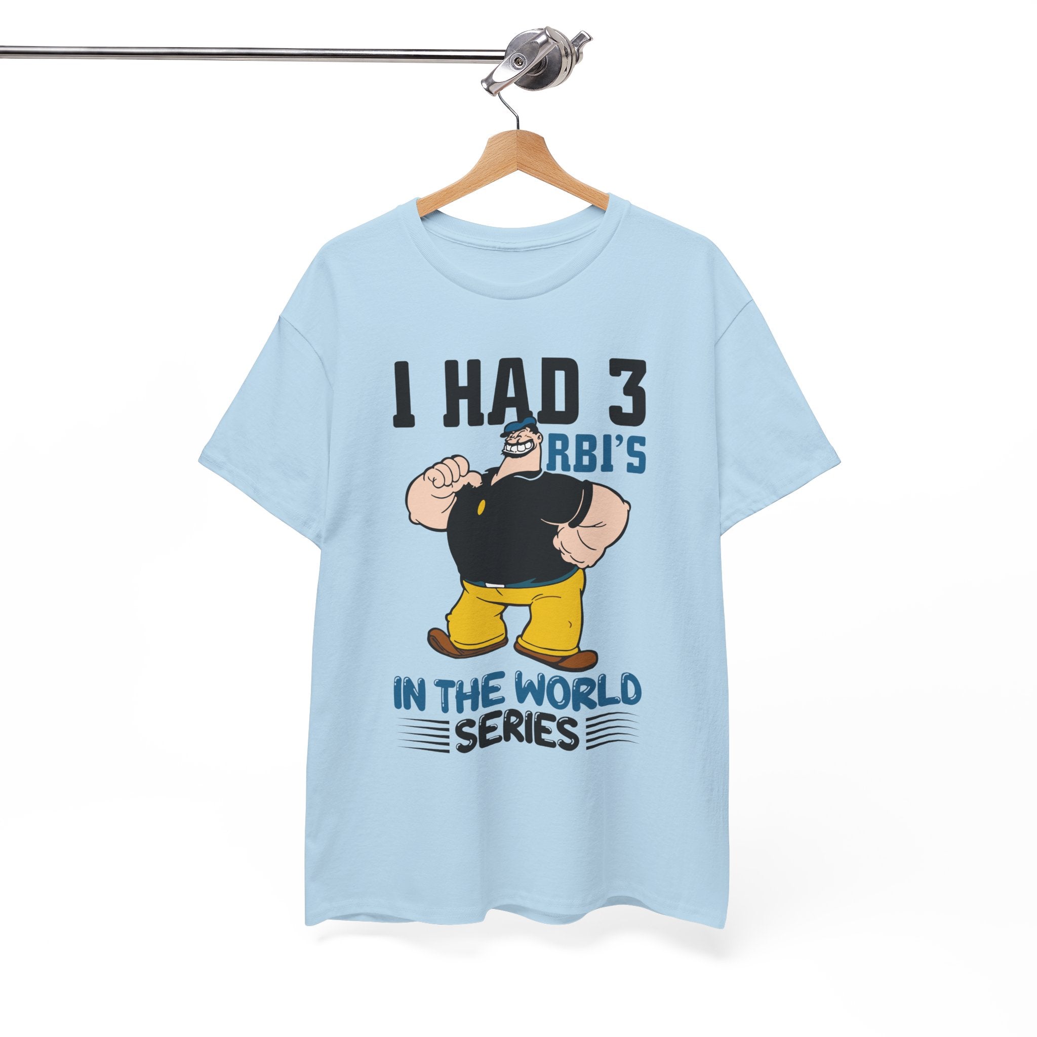 I Had 3 RBIs In the World Series Shirt - Funny Baseball Fan Graphic Tee