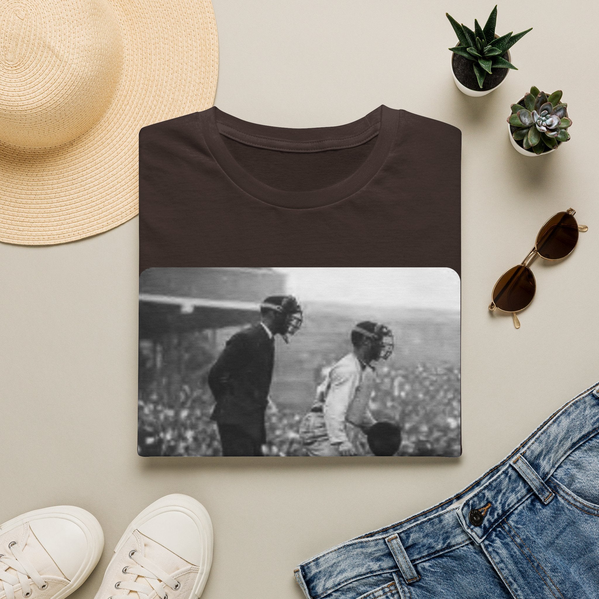 Vintage Baseball Umpire and Batter Photo T-Shirt