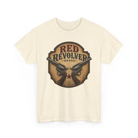 Red Revolver Graphic T-Shirt — Retro Western Guns Emblem