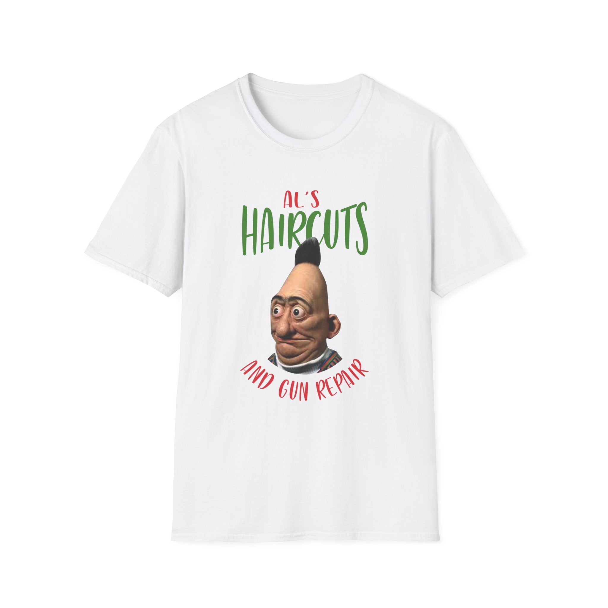 T-Shirt — "Al's Haircuts" Barber Shop Funny Graphic Tee