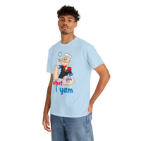 Popeye "I Yam What I Yam" Graphic Tee — Retro Cartoon Sailor Humor T-Shirt