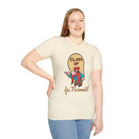 Graphic T-Shirt — 'Clam Up Ya Varmint!' Yosemite-Style Cartoon Tee