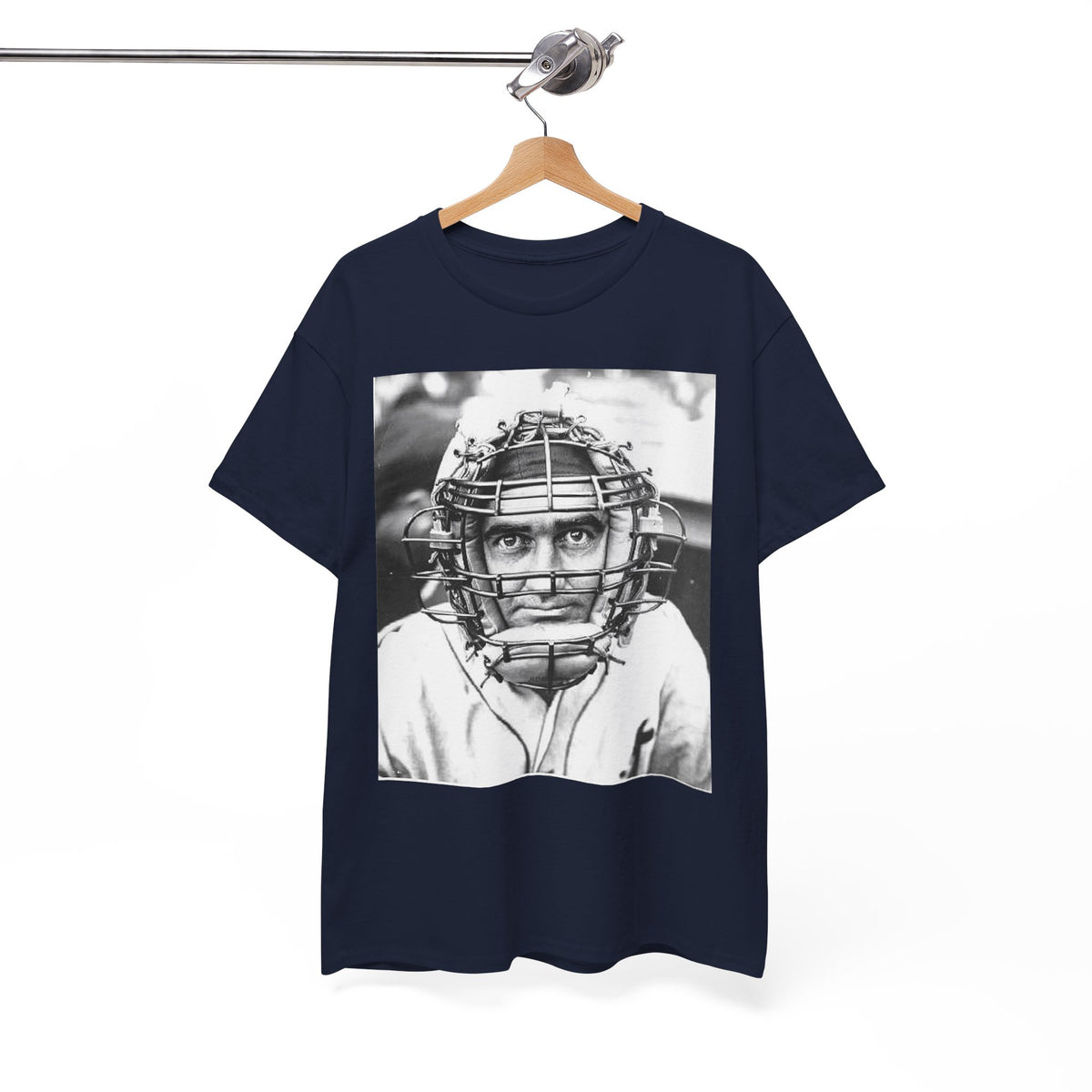Vintage Baseball Catcher Portrait T-Shirt – Sports Tee
