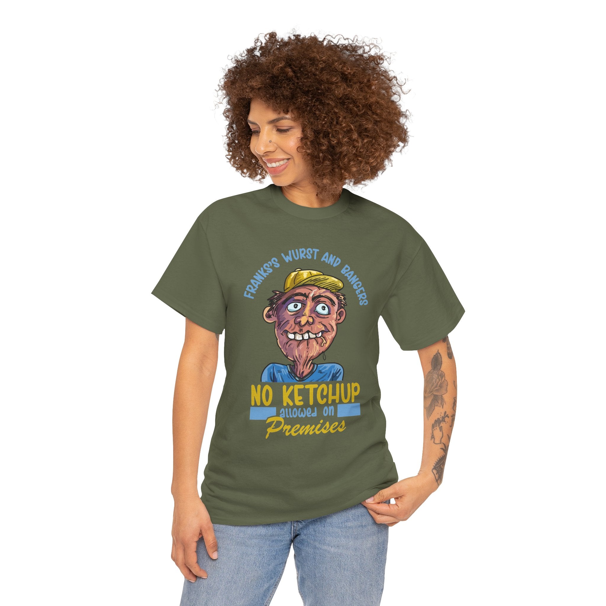''No Ketchup Allowed on Premises'' Funny Food Humor Graphic Tee