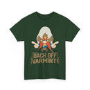 Back Off Varmint! T-Shirt — Cartoon Cowboy Retro Graphic Tee