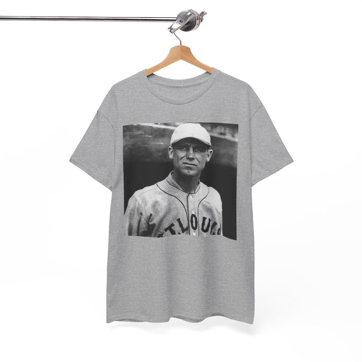Vintage Baseball Photo Tee — St. Louis Retro Player Graphic T-Shirt