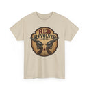 Red Revolver Graphic T-Shirt — Retro Western Guns Emblem