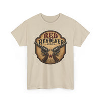 Red Revolver Graphic T-Shirt — Retro Western Guns Emblem