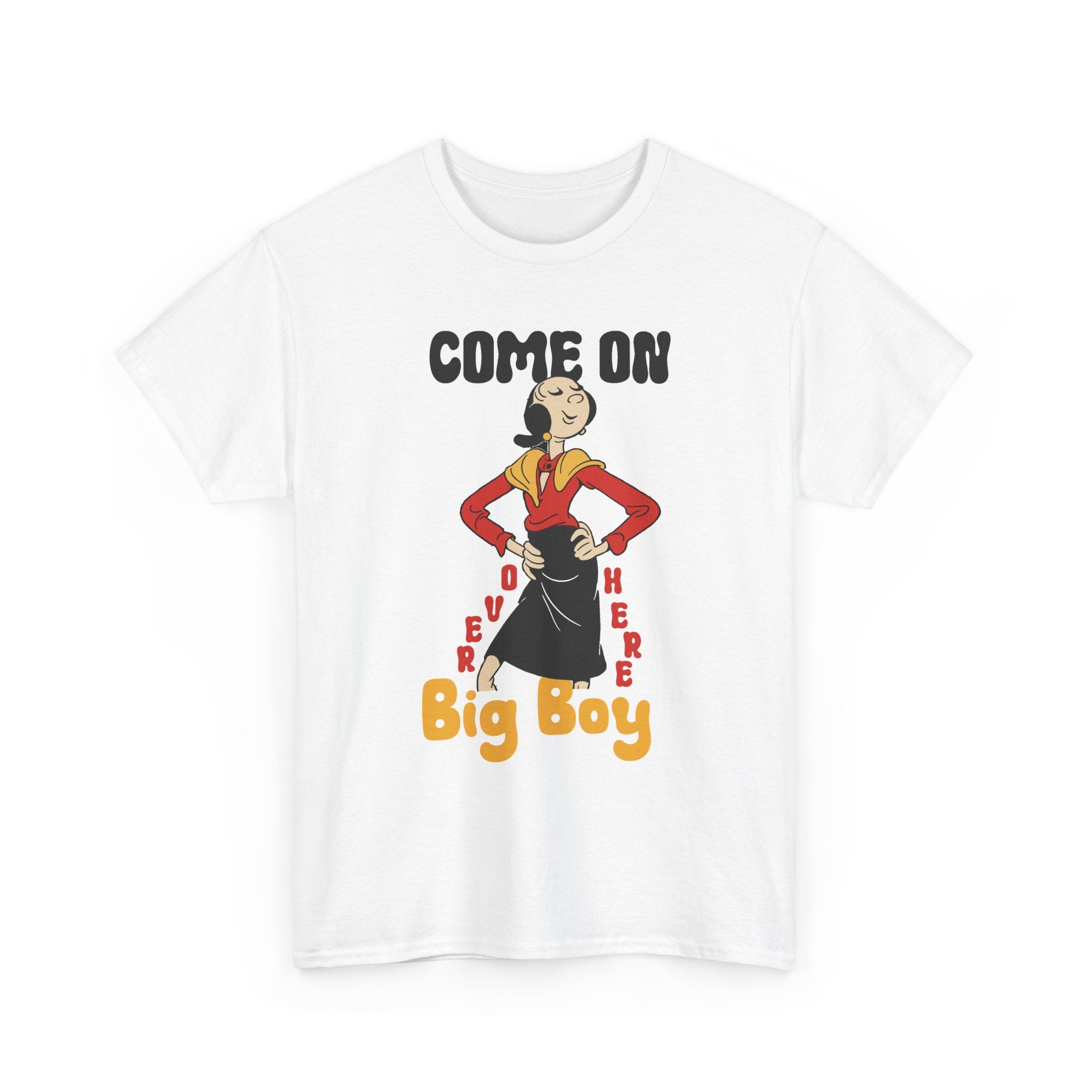 Come On Over Here Big Boy Tee — Retro Pin-Up Graphic T-Shirt