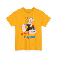 Popeye "I Yam What I Yam" Graphic Tee — Retro Cartoon Sailor Humor T-Shirt