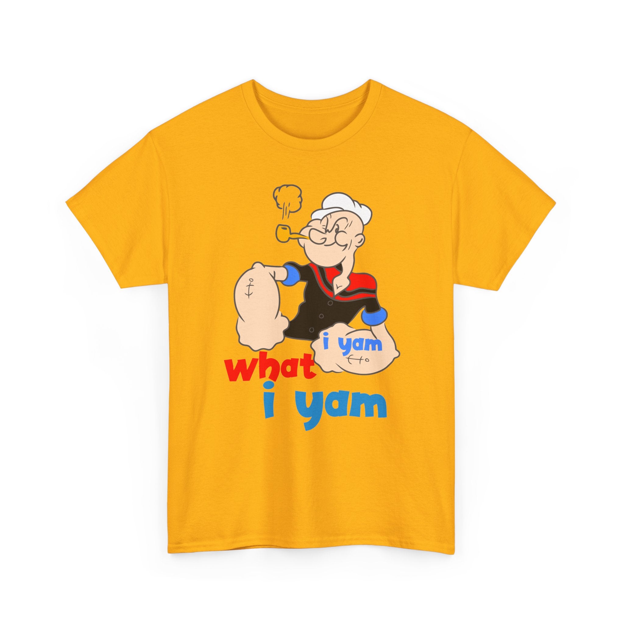 Popeye "I Yam What I Yam" Graphic Tee — Retro Cartoon Sailor Humor T-Shirt