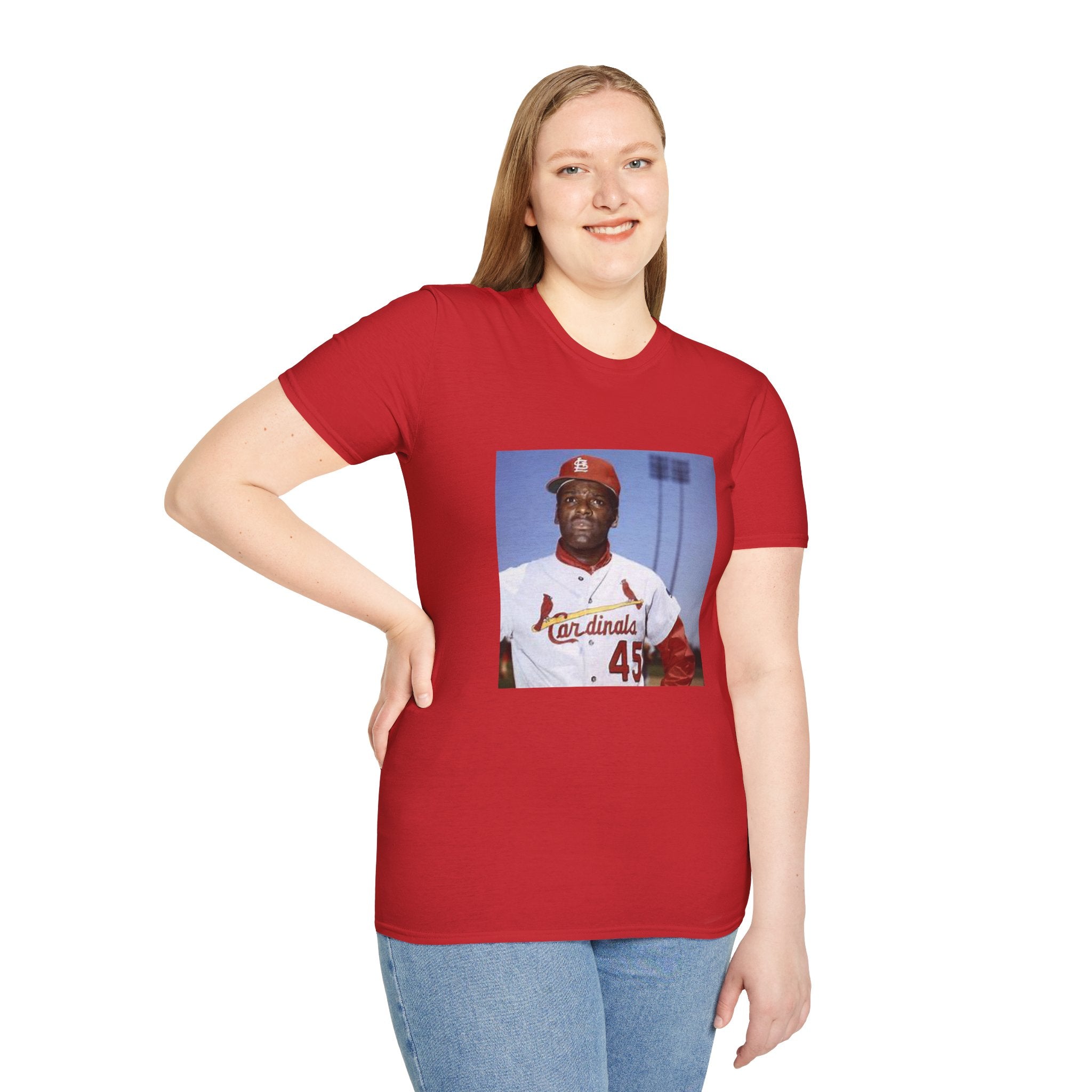 Baseball Graphic T-Shirt — Vintage Cardinals Player Photo Tee