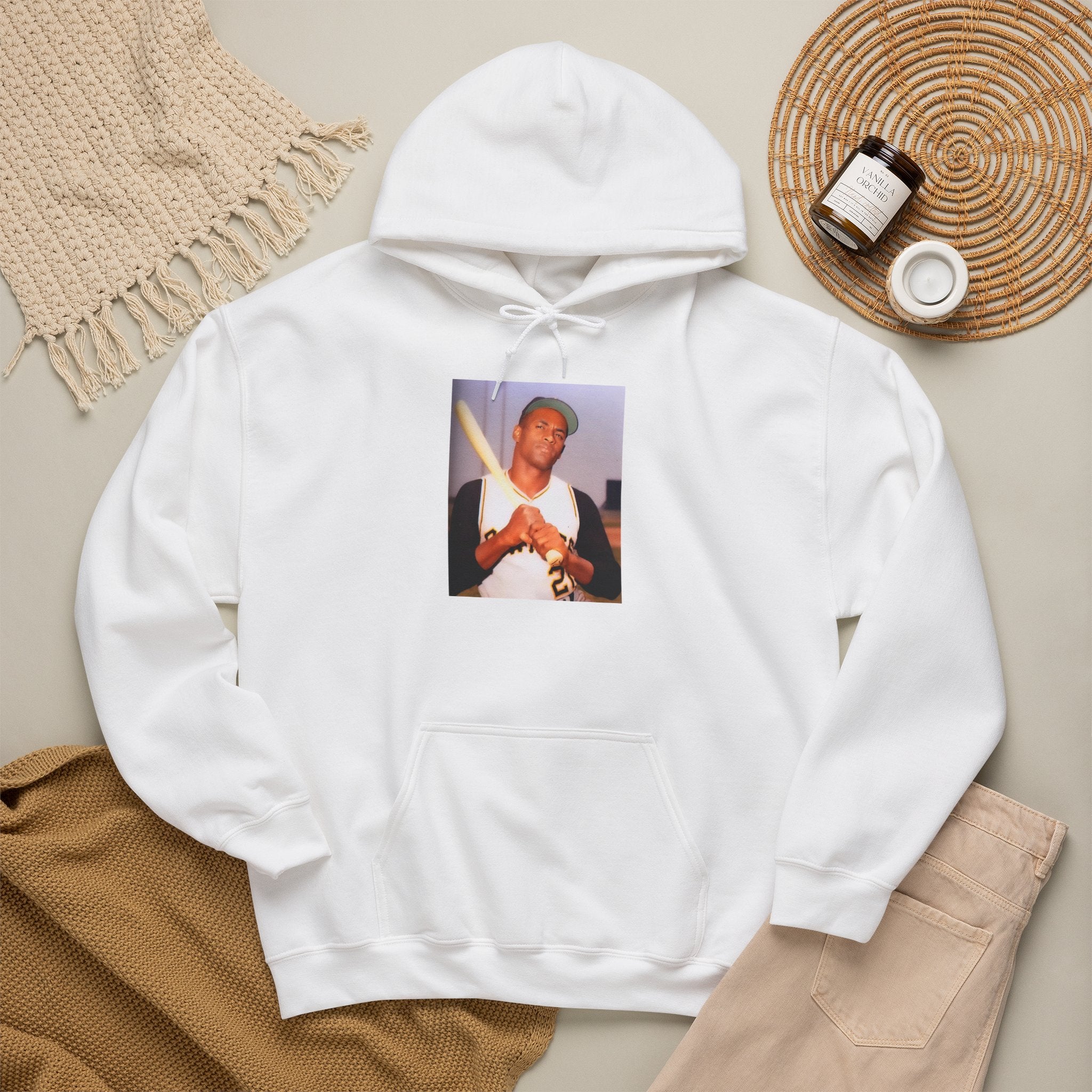 Photo Graphic Hoodie — Vintage Portrait Print Pullover