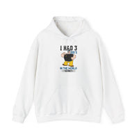 I Had 3 RBIs In the World Series Funny Baseball Fan Retro Cartoon Graphic Hoodie