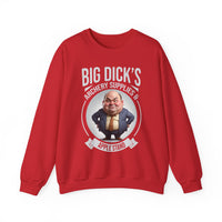 "Big Dick's Archery Supplies & Apple Stand" Funny Crewneck Sweatshirt