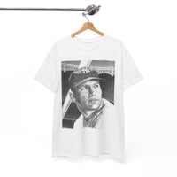 Vintage Baseball Portrait T-Shirt – Classic Retro Player Tee