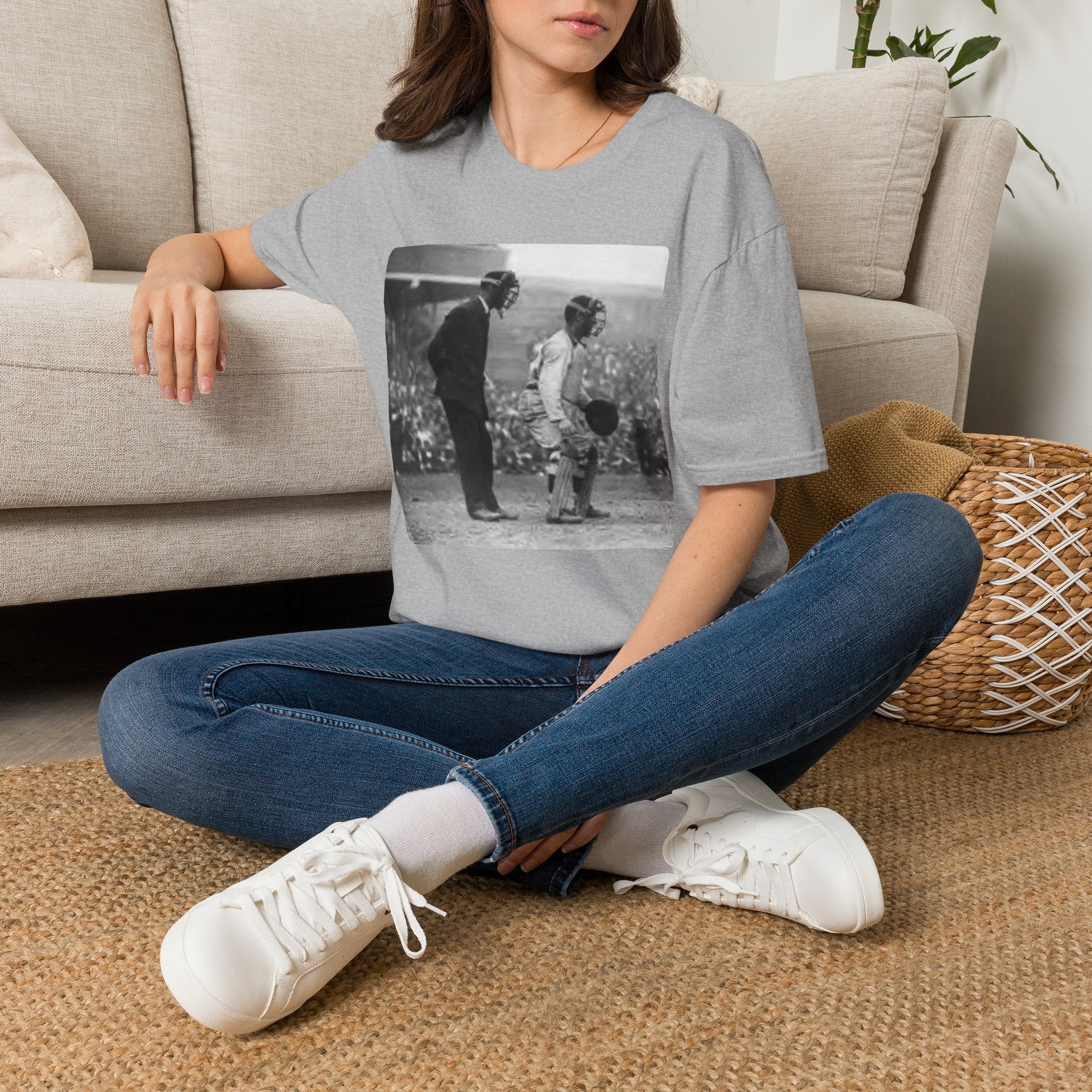 Vintage Baseball Umpire and Batter Photo T-Shirt