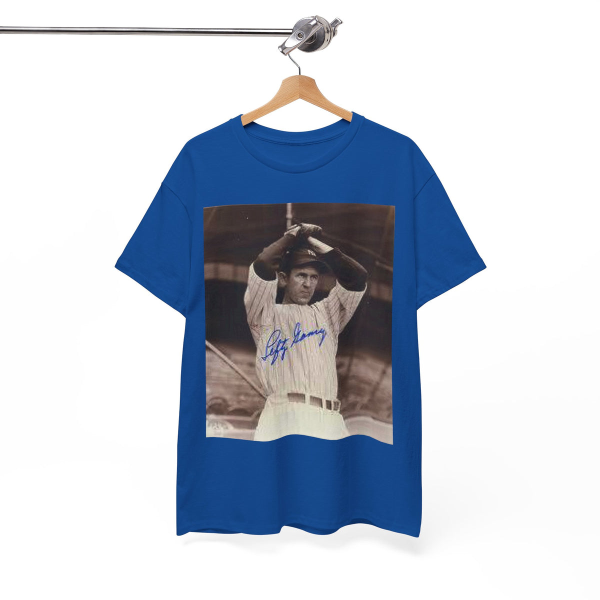 Vintage Babe Ruth Signed Photo T-Shirt — Retro Baseball Autograph Graphic Tee