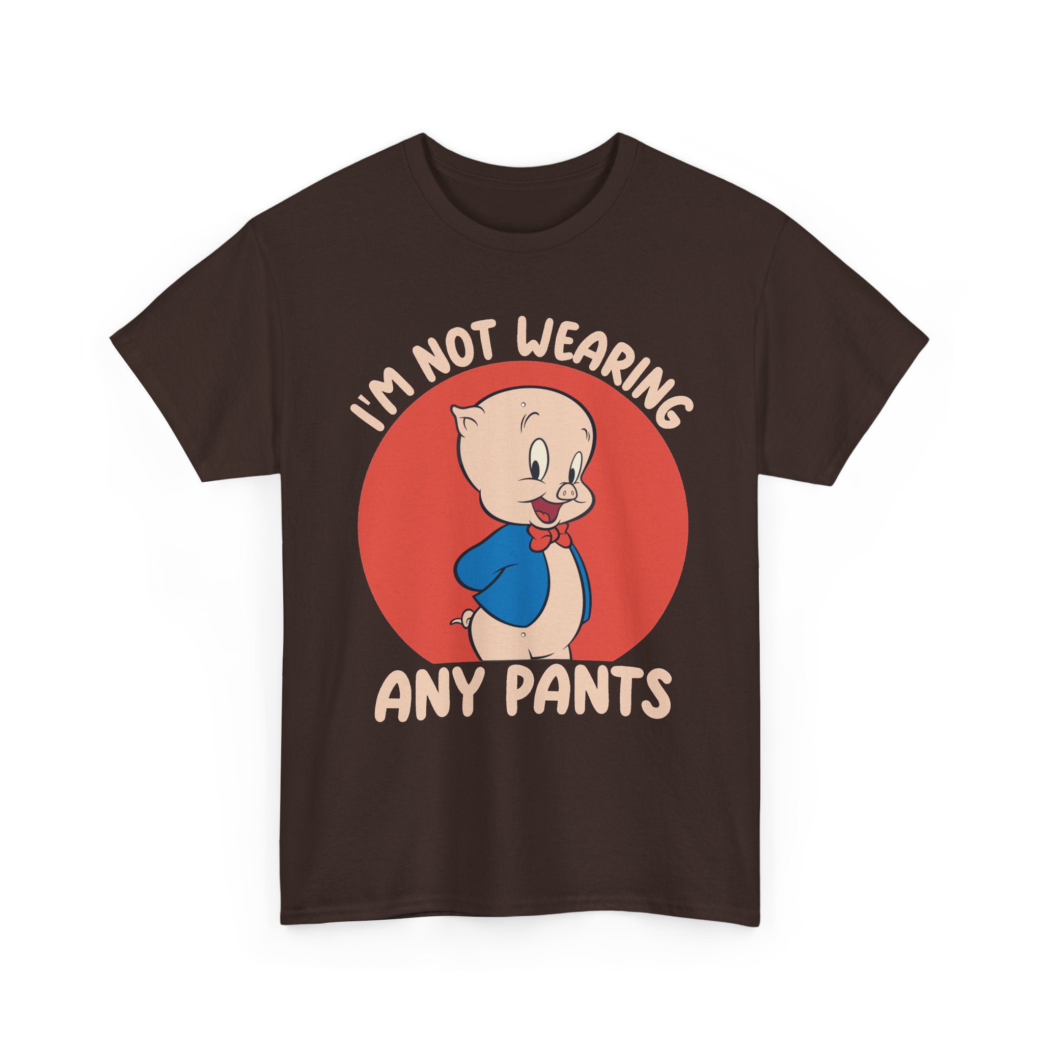 Cartoon Porky Pig “I’m Not Wearing Any Pants” Graphic Tee