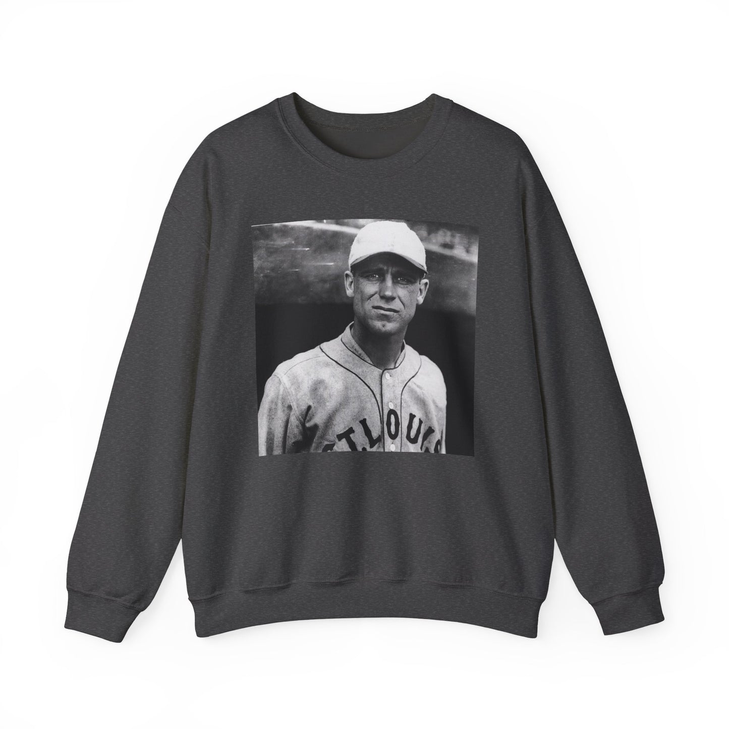 Vintage Baseball Player Sweatshirt - Classic Sports Graphic Crewneck