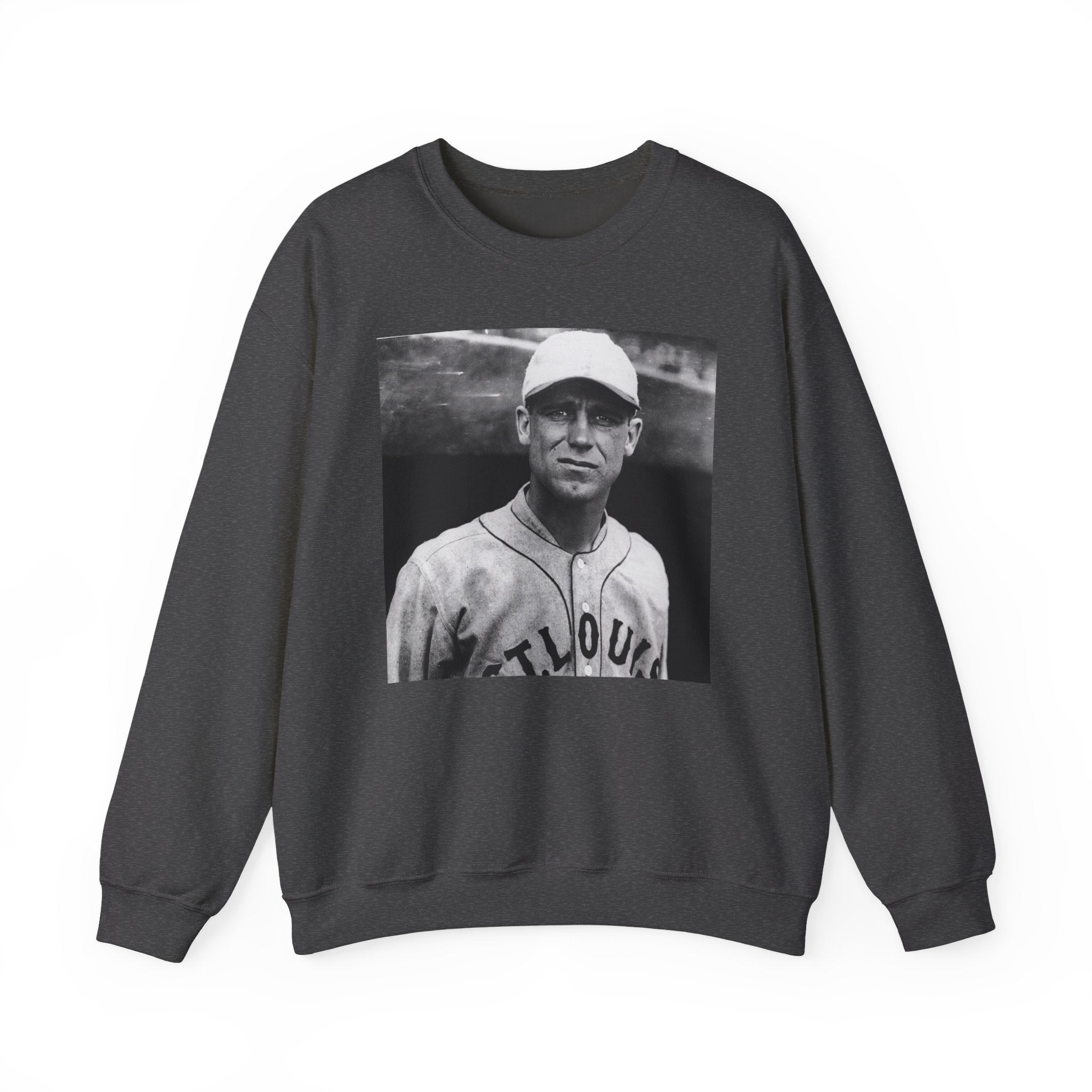 Vintage Baseball Player Sweatshirt - Classic Sports Graphic Crewneck