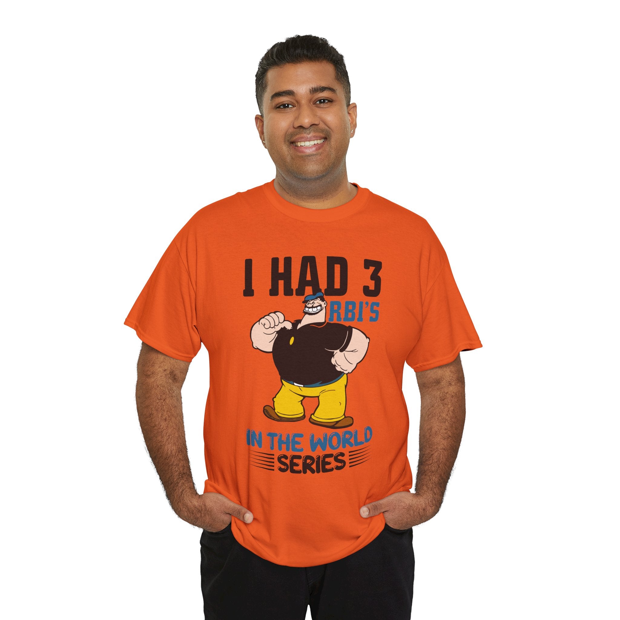 I Had 3 RBIs In the World Series Shirt - Funny Baseball Fan Graphic Tee