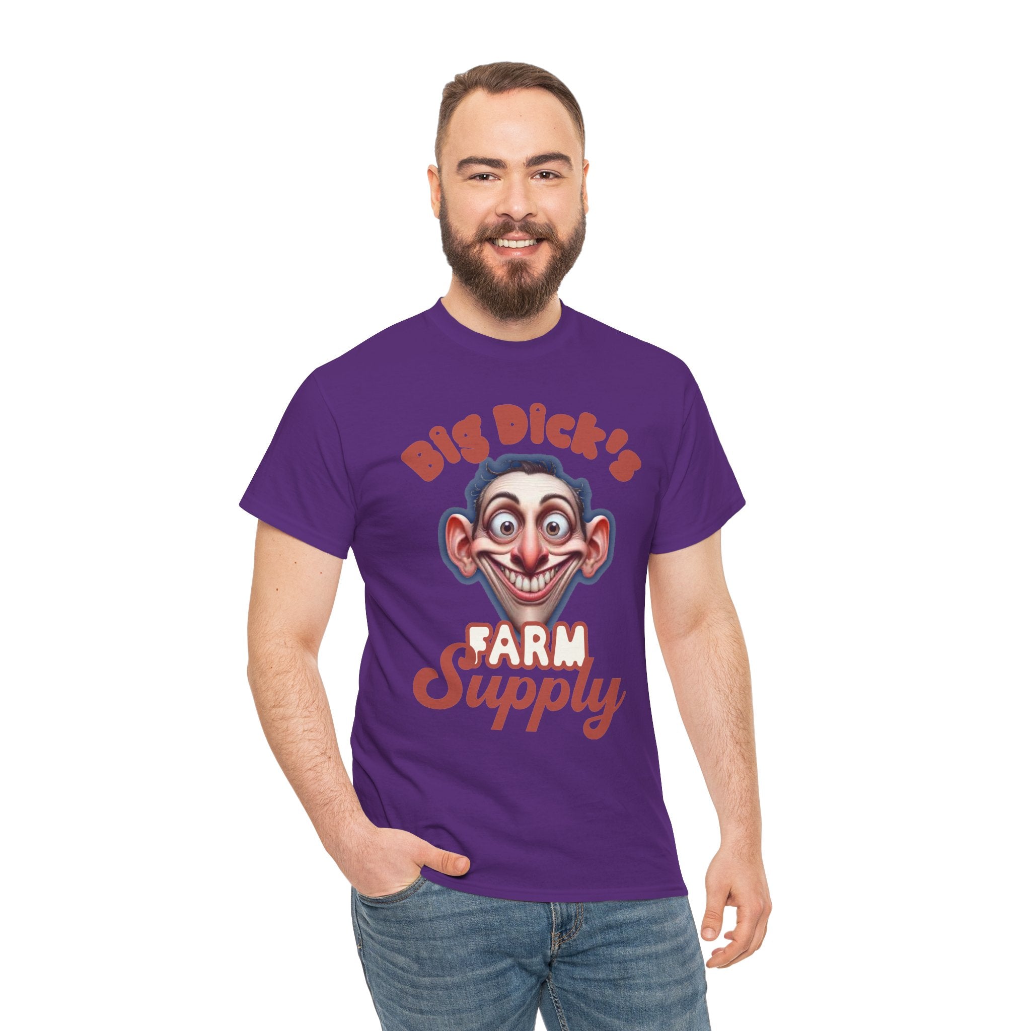 Graphic T‑Shirt — "Big Dick's Farm Supply" Vintage Cartoon Logo Tee