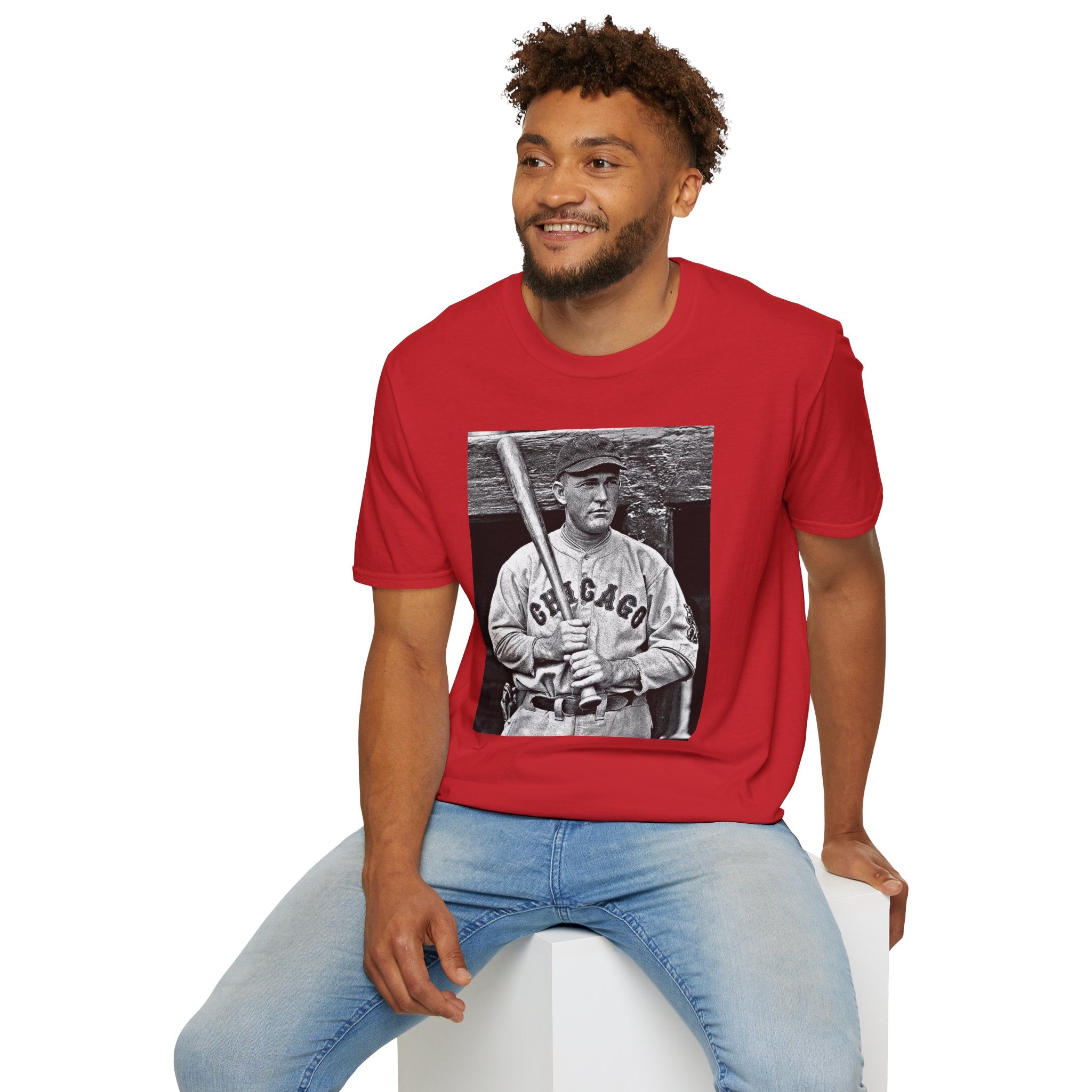 Vintage Cricket Player Photo T-Shirt — Retro Sports Tee
