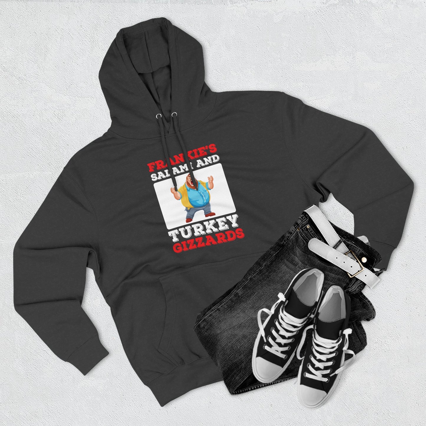 Frankie's Gizzards Hoodie — Funny Retro Character Pullover