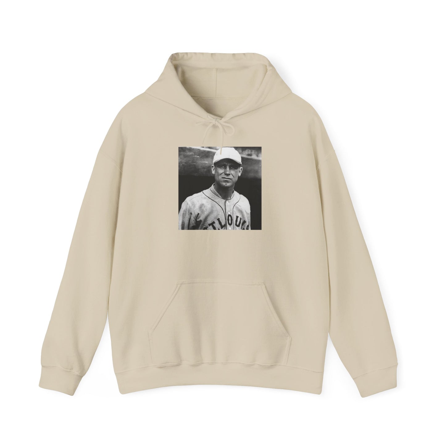 Vintage Baseball Player Hoodie — Classic Sports Graphic Pullover