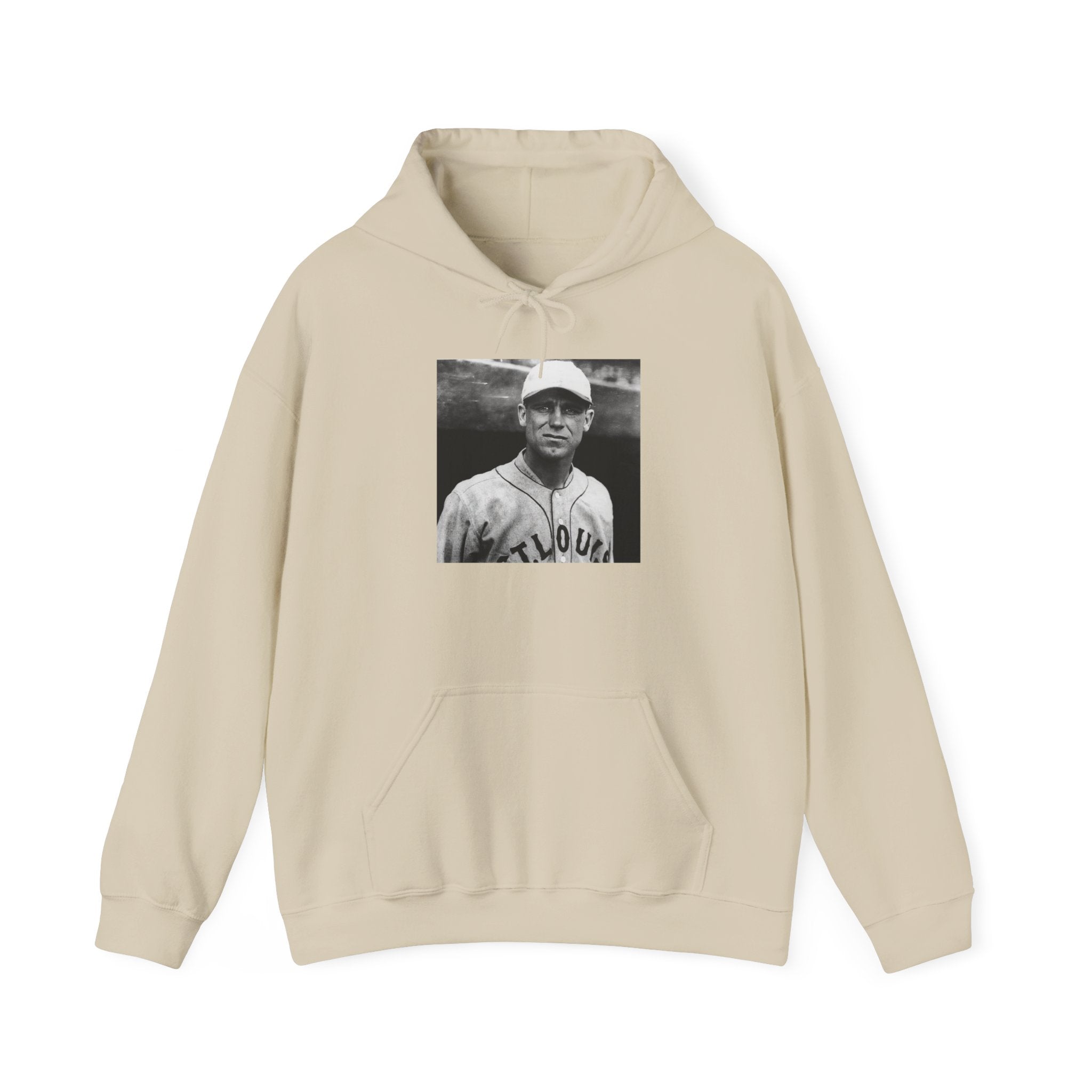 Vintage Baseball Player Hoodie — Classic Sports Graphic Pullover