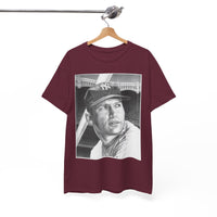 Vintage Baseball Portrait T-Shirt – Classic Retro Player Tee